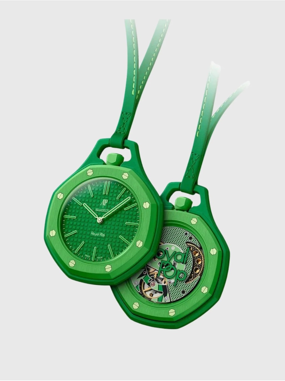 Audemars Piguet Green Royal Pop Pocket Watch Pair